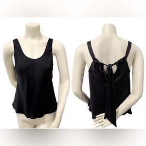 Victoria’s Secret Black Tie-Back Tank Top | Small